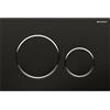 Geberit Sigma 20 115.882.km.1 placca 2 tasti nero/cromato/nero codice prod: 115.882.KM.1