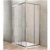 Ponsi Gold box doccia angolare due porte scorrevoli 68x90 profilo cromato e vetro trasparente codice prod: BBGOLT7090