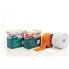 Evofis Kit bendaggio funzionale: 3 rotoli Evofis Sport Tape - Tape rigido all'ossido di zinco da 3,8 cm x 10 m naturale + 3 rotoli Evofis Fix Tape - Fascia in TNT ipoallergenico da 5 cm x 10 m bianco