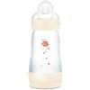 MAM Biberon Easy Start 260 ml, Biberon anticolica per allattamento misto, Riduce le bolle d'aria e il rischio di coliche, Accessori neonati 2+ mesi autosterilizzanti e con tettarella misura 2, Neutro