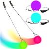 Forhome 2 Palline a LED Poi,LED Poi Bolas,Palle a LED Poi,Bolas Giocoleria Poi,Palline a LED Glow Poi con Colori Arcobaleno e Effetto stroboscopico per Ragni oscillanti Danza del Ventre