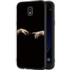 ZhuoFan Cover Samsung Galaxy J5 2017, Custodia Cover Silicone Nero con Disegni Ultra Slim TPU Morbido Antiurto 3D Cartoon Bumper Case Protettiva per Samsung Galaxy J5 2017 Smartphone (Mano)