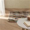 DEGHI Tappeto 140x70 cm in cotone e juta naturale blu a righe