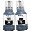 LAIPENG 111 Inchiostro Compatibile per Epson ET-M1100 ET-M1120 ET-M1140 ET-M1170 ET-M1180 ET-M2120 ET-M2140 ET-M2170 ET-M3140 ET-M3170 ET-M3180 Stampante (BK*2)