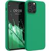 kwmobile Cover per Apple iPhone 12 Pro Max Custodia - Back Case per Smartphone in Silicone TPU - Protezione Gommata - verde smeraldo