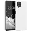 kwmobile Custodia Compatibile con Samsung Galaxy A12 Cover - Back Case per Smartphone in Silicone TPU - Protezione Gommata - bianco matt