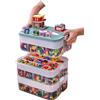 Harazaqa Scatole Plastica con Coperchio per Lego Costruzioni Mattoncini Contenitore Giochi Bambini 3 Strati Contenitori Impilabili Portaoggetti Portagiochi Bambina Trasparenti Scomparti Organizer Puzzle