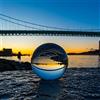 Siumir Sfera di cristallo con supporto, 100 mm, K9, trasparente, per meditazione, decorazione, fotografia