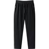 Jamron Uomo Slim Fit Pantaloni della Tuta in Cotone Pantaloni da Jogging con Tasche Zip Fondo Aperto Nero 3XL