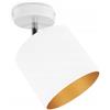Light Home LH Light-Home Lampade a Parete - Lampadari Moderni Collezione Milano - Applique da Parete Metallo con Paralume - Interni Lampada a Muro - Lampadario da Soffitto Diametro 15cm - Bianco con Bianco