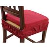 Zucchissime EGIDIOSRL Set 6 Cuscini + Omaggio EGIDIO (Strofinaccio Digitale NAPOLI PIERRE CARDIN O POUF CONTENITORE DIGITALE) Coprisedia Sfoderabile Imbottiti Con Molla (Misura 40x40 cm) (Rosso)