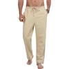 Sykooria Pantaloni Lino Uomo Estivi Leggeri Pantaloni Tuta Uomo Cotone Leggero per Casual Yoga Jogging Palestra Allenamento S-XXL