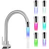 VIEVRE 2 rubinetti a LED, 7 colori, accessorio per rubinetto da cucina, risparmio d'acqua bluegreen