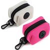 Wolfone Confezione da 2 supporti per escrementi di cani, per guinzaglio, dispenser di sacchetti per escrementi per cani, adatto a ogni guinzaglio per cani, Pavone Rosa/Verde Chiaro