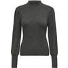 ONLY Onlkatia L/S Maglione Collo Alto Knt Noos, Misto Grigio Scuro, XS Donna