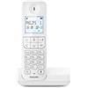 Philips DECT D2701W - Telefono Fisso Cordless, Display Retroilluminato da 4,6, Microfono verticale, Chiamate in Vivavoce, Fino a 14 ore, Antenna Ottimizzata, Impostazioni Sulla Privacy - Bianco