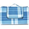Amazon Basics Coperta da picnic con retro impermeabile, 200 x 200 cm, Blu