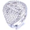 HALUKAKAH Anello in Oro con Diamanti Iced Out, Uomo Placcato in Oro Bianco Platino con Motivo Croce Anello Taglia Regolabile con 0 Pacco Regalo