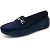 DREAM PAIRS Mocassini Donna Scarpe Pelle Scamosciata di Guida Comfort Scarpe Classico Loafers,Size 40,Blu-Scamosciato,SDLS2205W-NEW-E