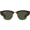 Ray-Ban Occhiali da sole unisex MEGA CLUBMASTER RB 0316S Tortoise/Green 53/21/145, Tartaruga/Verde, 53/21/145
