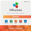 mobisystems OfficeSuite Family Compatible with Microsoft® Office Word® Excel® & PowerPoint® and Adobe® PDF - 1 Year License for 1 Windows & 2 Mobile Devices / 6 Users