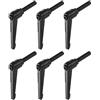 QUARKZMAN 6pz Regolabile Serraggio Leva Maniglie M10 x 50mm Maschio Filettatura Bullone Manopole Girevole Vite blockggio Rapido Rilascio Cricchetto Pulsante Maniglia, Nero
