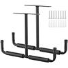 HOME COMPOSER Ganci a soffitto per garage e carichi pesanti in gomma 20 cm, Supporto a soffitto in acciaio a doppia estremità per scala, attrezzi, biciclette, attrezzatura sportiva, Set da 2 pezzi, Nero