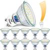 Unikcst Lampadine Led GU10 LED 10W lampadine Dimmerabili, Equivalente alogeno da 100W Lampadina spot luminose 1050Lumen 6000K bianco freddo 230V senza sfarfallio, 10 pezzi