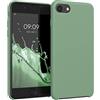 kwmobile Custodia Compatibile con Apple iPhone SE (2022) / iPhone SE (2020) / iPhone 8 / iPhone 7 Cover - Back Case per Smartphone in Silicone TPU - Protezione Gommata - verde ceramica
