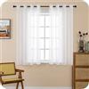 GIRASOLE HOME Coppia Tende Itaca Filtranti Semi Trasparenti Effetto Lino Tenda per Interni 2 Pannelli Con Occhielli (Bianco, 140x150cm)