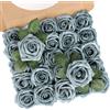 N&T NIETING Rose Artificiali, 25 Pezzi Realistiche Al Tatto Rose In Schiuma Con Stelo, Per Bouquet Di Nozze Fai Da Te, San Valentino, Festa Della Mamma, Decorazione Per La Casa