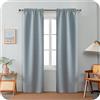 GIRASOLE HOME Coppia Tende Barbados Termiche Totalmente Oscuranti 2 Pannelli da 55x240cm con Tasca, Grigio