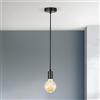 ORION LIGHTSTYLE lampada a sospensione con cavo in tessuto, per presa E27, 100 cm, nero