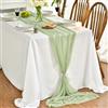 Artoid Mode Runner da tavola in chiffon in tessuto decorativo salvia verde, 75 x 300 cm, decorazione da cucina, per interni, vacanze, matrimoni, feste, compleanni