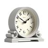 Jones Clocks® Saloon Orologio a camino | Piccolo design tradizionale a doppia scorritura | Grigio | Stile classico contemporaneo per scrivania, tavolo, mensola o comodino