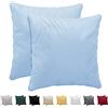 Twinzen Federe Cuscino Letto 65x65 in Cotone Jersey 100% (Set da 2) 150 g/m² - azzurro - Chiusura con Cerniera - Federe Cotone Twinzen 65 x 65 cm - Certificate Oeko Tex - Ultra Morbide e Traspiranti
