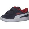 PUMA Smash V2 L V Inf, Sneaker Unisex-Bambini, Peacoat/White/High Risk Red, 20 EU