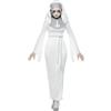 SMIFFYS Costume Spettro Suora dell'Asilo, Bianco, con Abito, Cintura e Cuffia Halloween