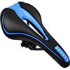 MSDADA Nuovo Sella Bici Comoda, Sedili per Bicicletta in Memory Foam, Sella Morbida Impermeabile, Biciclette per MTB, City Bike, Spin Bike, Sella Bici da Corsa(blu)