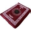 Salamat Tappeto da preghiera musulmano trasportabile da tasca, bussola islamica indicando la mecca, Islam, sacchetto per il trasporto, 100% poliestere, 100 cm x 60 cm, rosso