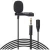 Sxhlseller Telefoni Microfono 1,5 M Doppio Risvolto Microfono Lavalier Clip da 3,5 Mm Spina per Computer Fotocamere Telefoni
