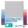 etérea Himmlische Qualität etérea Jersey Topper Lenzuolo con Angoli 200x200-200x220cm Argento Epaisseur 5-10 cm - 100% Cotone - Oekotex Materasso Letto Copripiumino - Lenzuola 200x200cm - 200x220cm Grigio