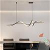 Lanekd Lampada a Sospensione a LED Dimmerabile Lampada da Tavolo da Pranzo Soggiorno Lampadari Moderni Spiral Design Cucina Lampadario a sospensione Per Sala Da Pranzo Ufficio Camera da letto Decor Lampade