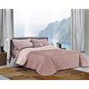Clara Home Milano CLARA HOME Copriletto Singolo 1 Piazza Estivo Double Face Cipria/Rosa Chiaro, Trapuntino in Velluto Soffice Manopesca, Colori Luminosi, Ideale Autunno Primavera, Made in Italy