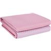 SaRani Copriletto Double Face Trapuntato Termosaldato Tinta Unita Singolo Piazza emezza (Singolo, Rosa)