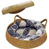 rockible Cuccia per Gatti Cuccia per Gatti Estiva con Cuscino Rimovibile Protezione per Mobili Nido per Gatti Tiragraffi per Gatti da Interni Cani di, Cuscino Blu 38x13cm