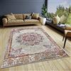Hanse Home Maderno - Tappeto orientale classico a trama fitta con ornamenti vintage, morbido pelo corto, per camera da letto, sala da pranzo, soggiorno, corridoio, crema, 140 x 200 cm
