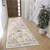 HANSE Home Strozzi - Tappeto orientale, classico, a trama fitta con ornamenti vintage, morbido pelo corto, per camera da letto, sala da pranzo, soggiorno, beige, blu, 80 x 240 cm