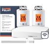 HOMEPILOT - Set base per 2 termosifoni smart | Set completo per una facile installazione | Contenuto: 1 x Gateway premium, 2 x Termostato smart per termosifoni, 1 x Sensore smart per porte e finestre
