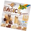 folia 466/2020 - Fogli Pieghevoli Basics Marrone, 20 x 20 cm, 80 g/m², 50 Fogli Assortiti in 5 Motivi, Ideali per meravigliose Figure e Forme